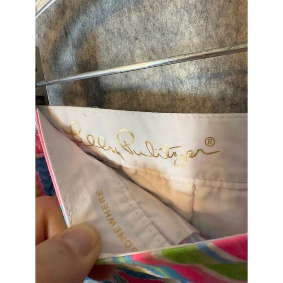 Lilly Pulitzer Womens Size 8 Cotton The Buttercup Short Bright Seashell - Picture 7 of 8